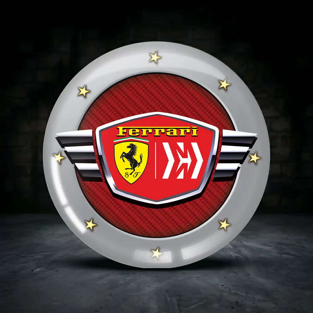 Ferrari Nabendeckel Aufkleber Luxus-Edition