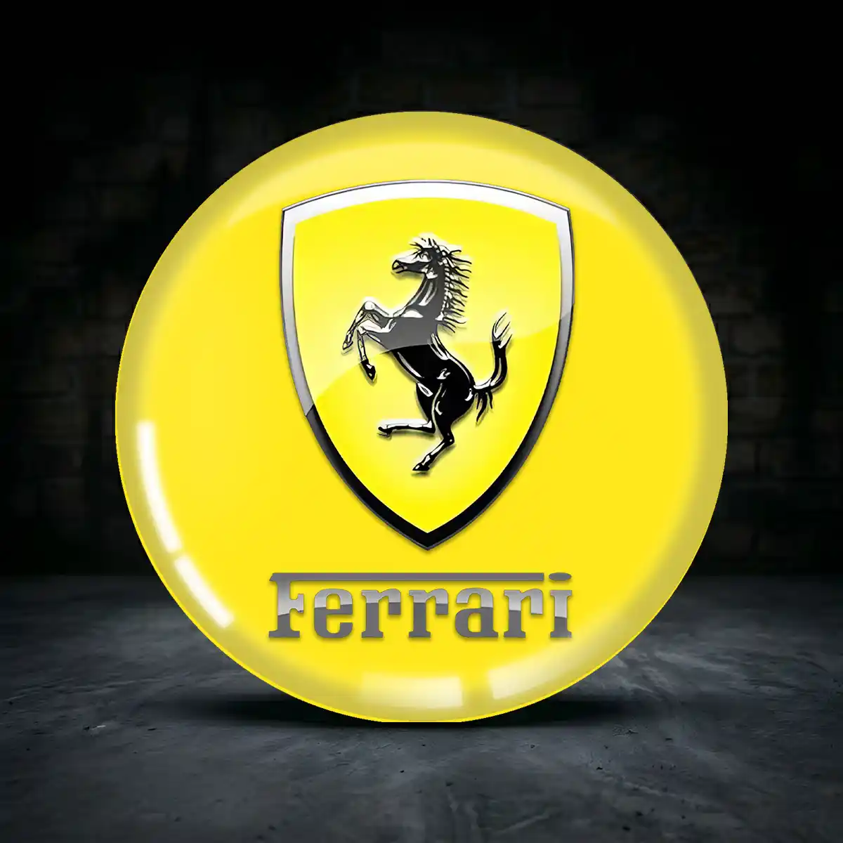 Ferrari Nabendeckel Aufkleber Premiumqualität