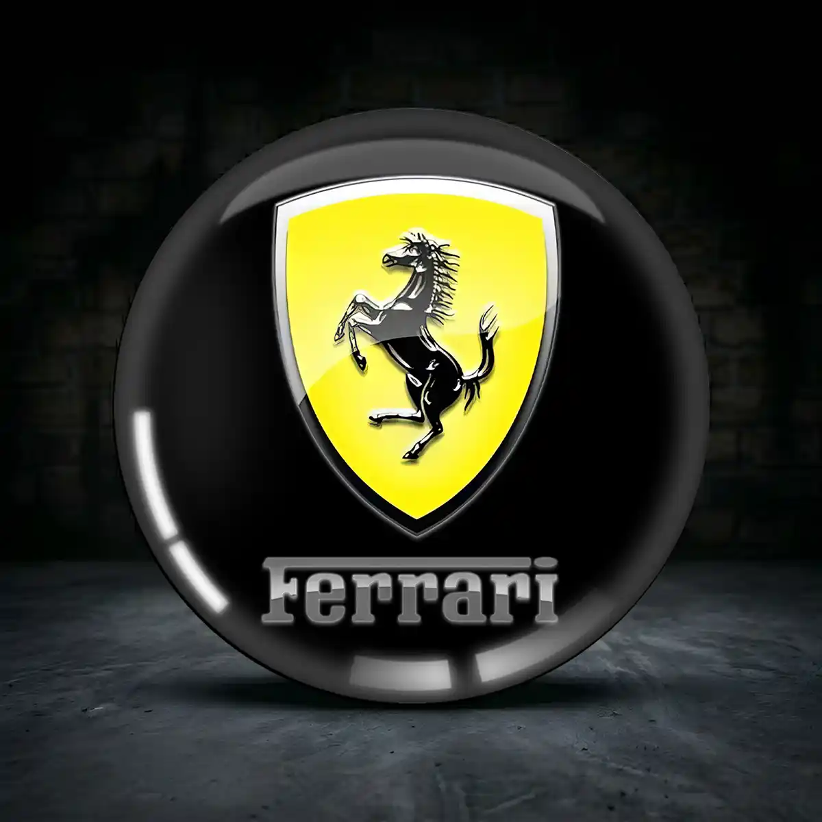 Ferrari Radmitte Aufkleber Nabendeckel Premium-Edition