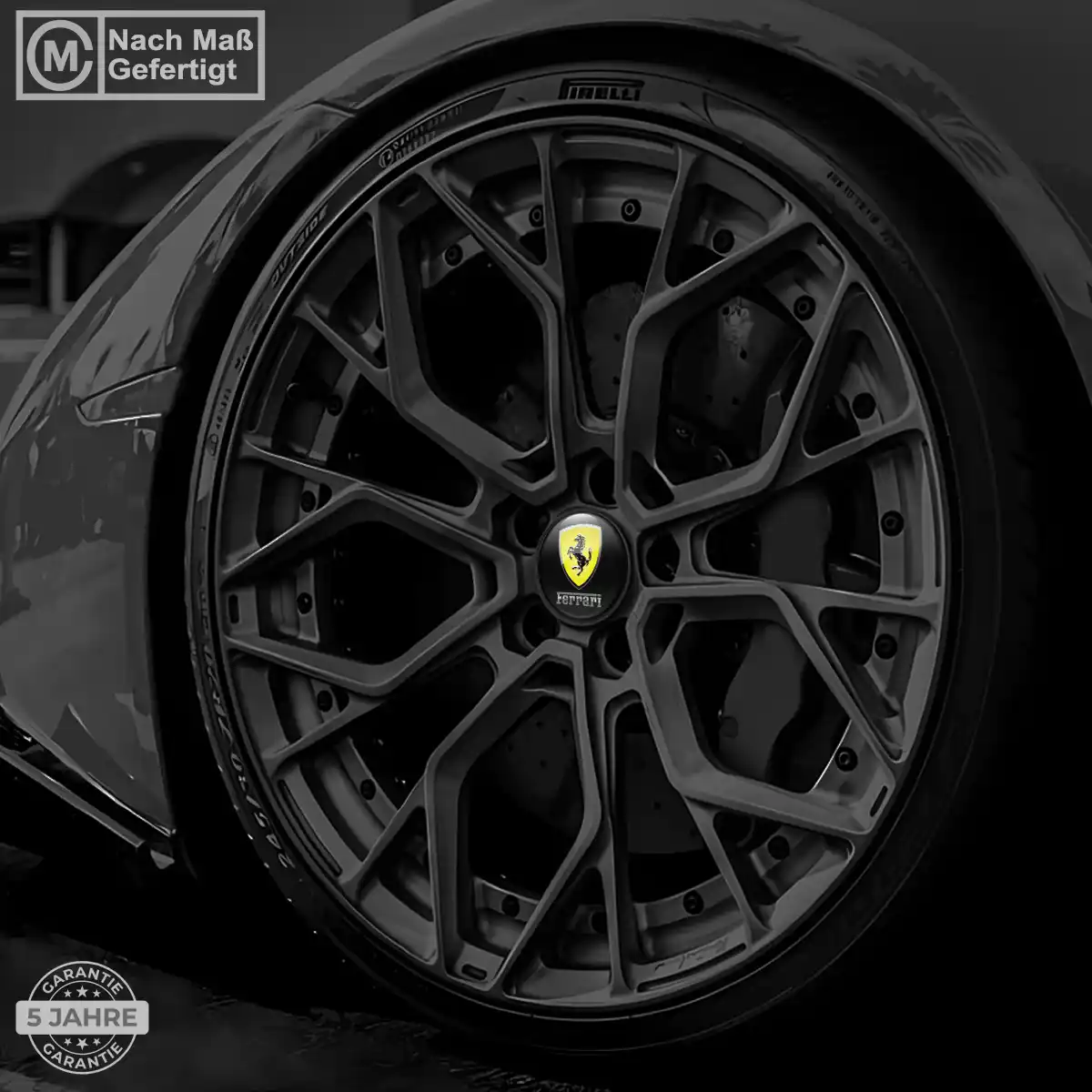 Ferrari Radmitte Aufkleber Nabendeckel Premium-Edition