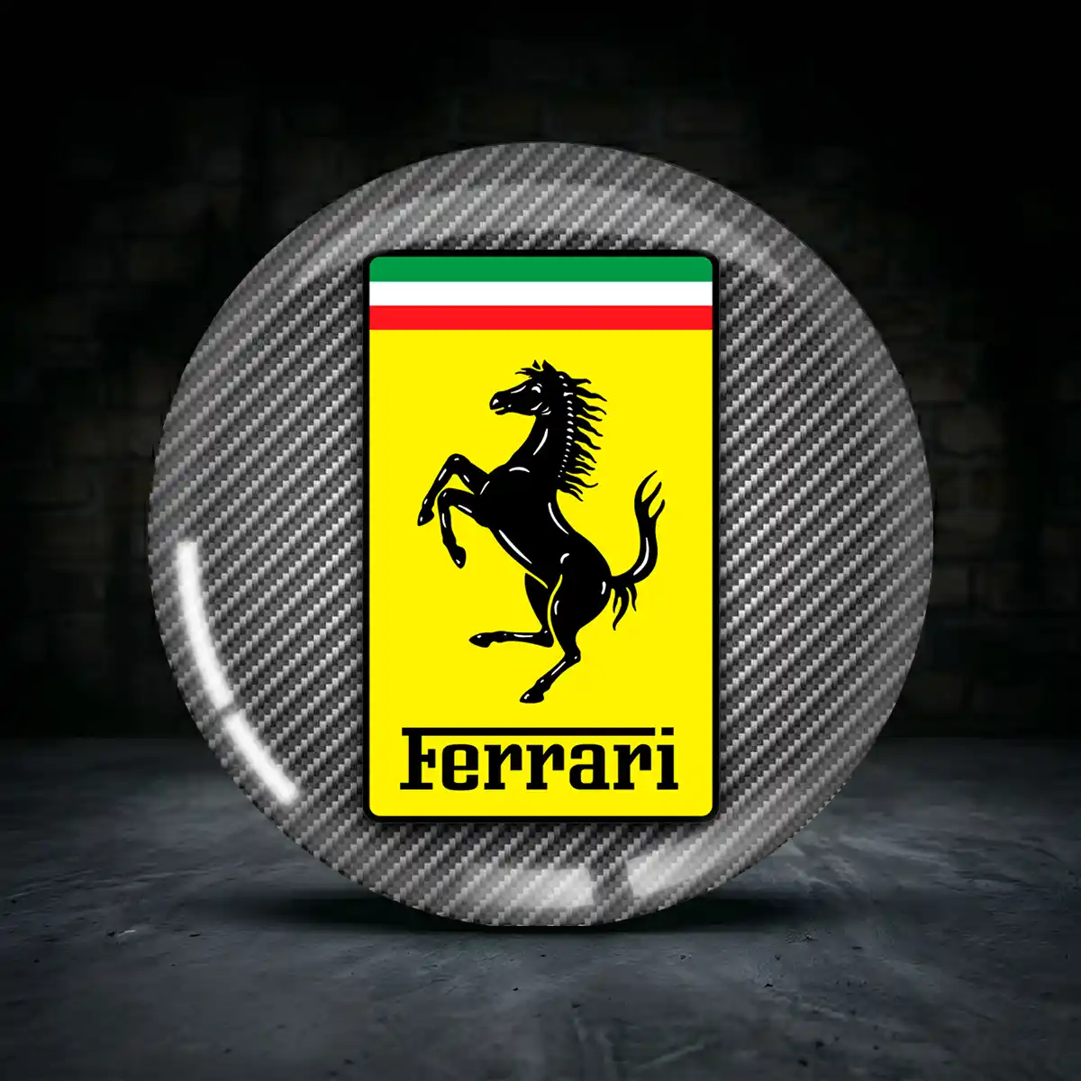 Ferrari Radmitte Aufkleber Nabendeckel Premiumqualität