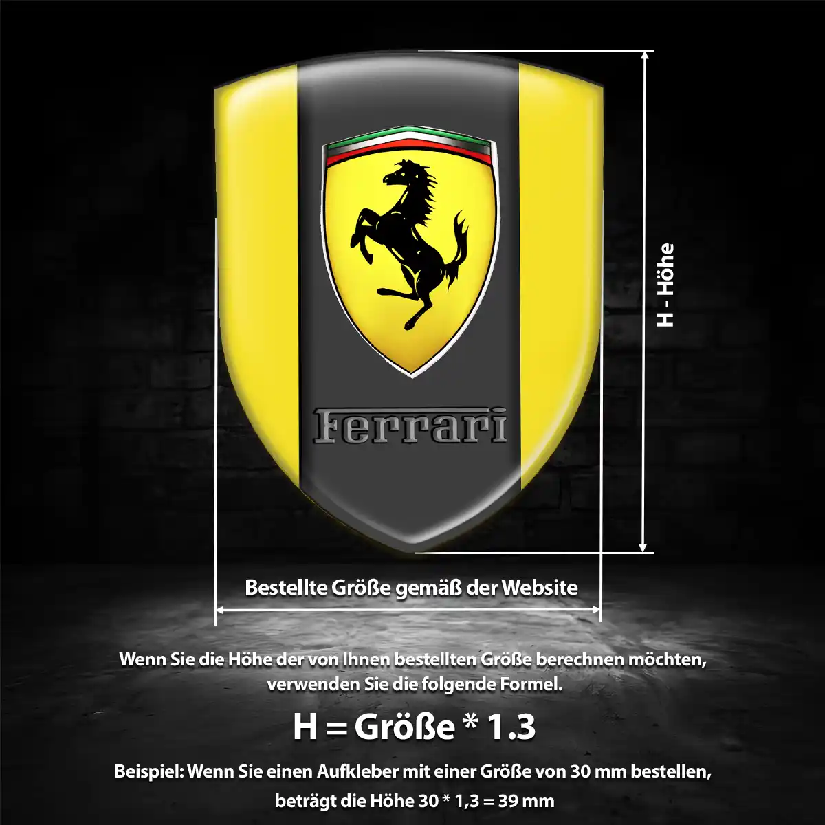 Ferrari Silikon Aufkleber Embleme Auto Stilvolles Design