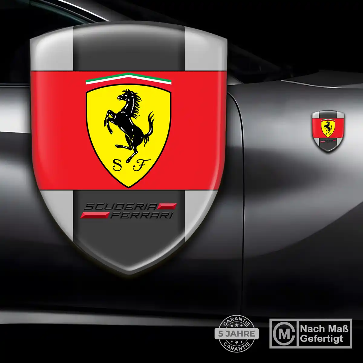 Ferrari Silikon Aufkleber Wappen Auto Stilvolles Design