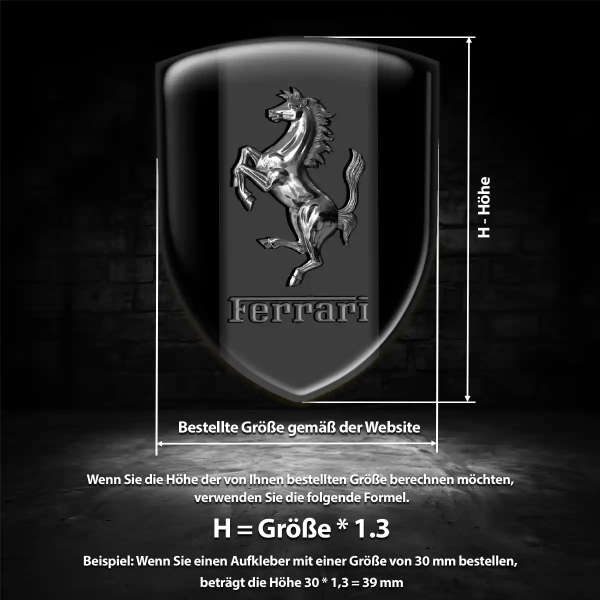 Ferrari Wappen Aufkleber Auto Hohe Qualität