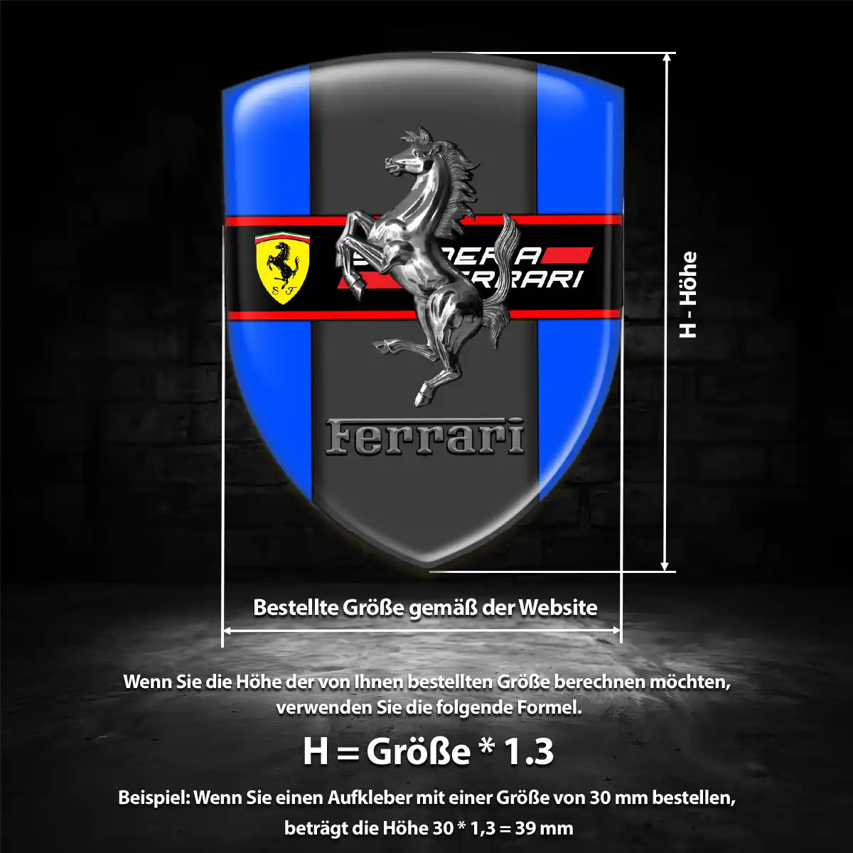 Ferrari Wappen Aufkleber Auto Stilvolles Design