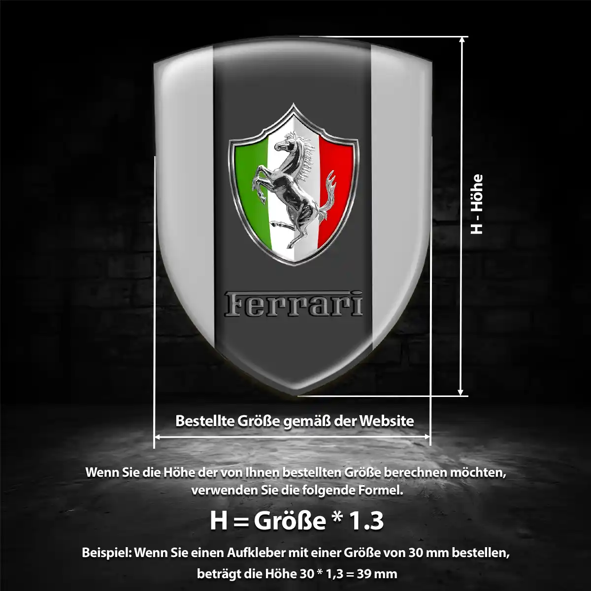 Ferrari Wappen Aufkleber Emblem Auto Hohe Qualität