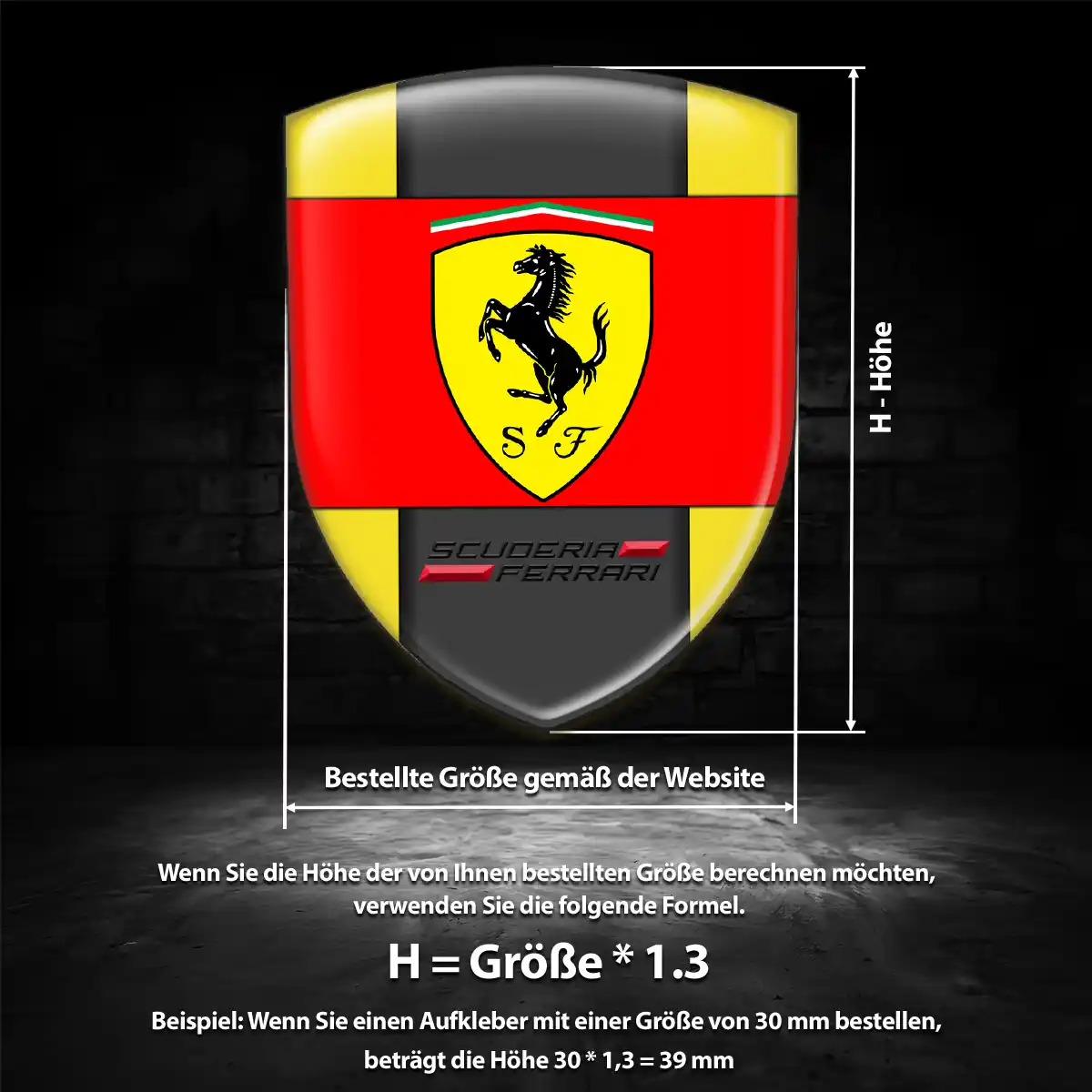 Ferrari Wappen Aufkleber Emblem Auto Stilvolles Design
