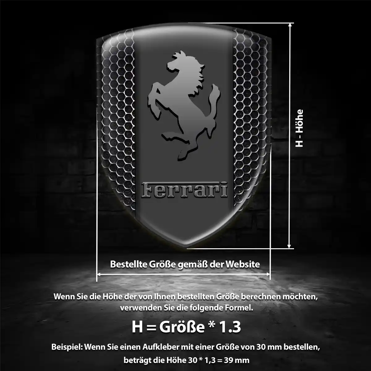 Ferrari Wappen Aufkleber Emblem Hohe Qualität