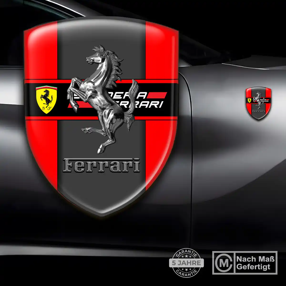 Ferrari Wappen Aufkleber Emblem Stilvolles Design