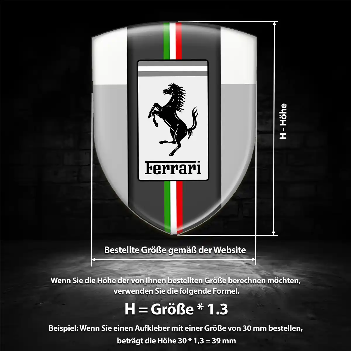 Ferrari Wappen Aufkleber Hohe Qualität