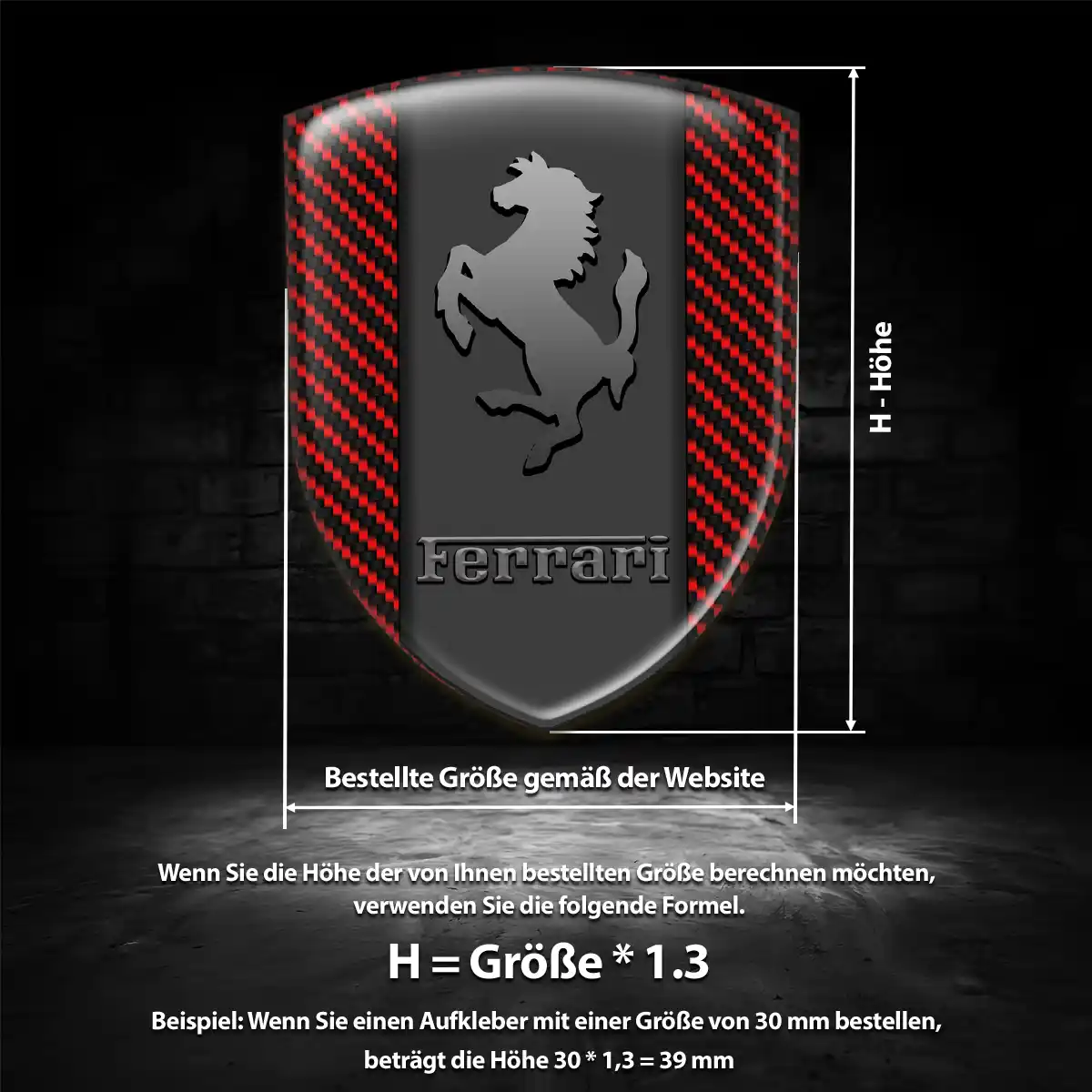 Ferrari Wappen Emblem Aufkleber Auto Hohe Qualität