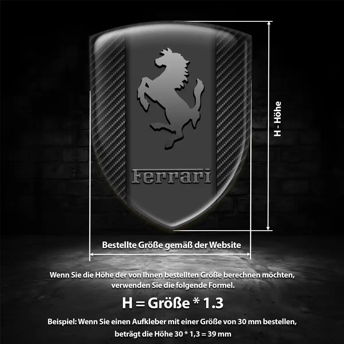 Ferrari Wappen Emblem Hohe Qualität