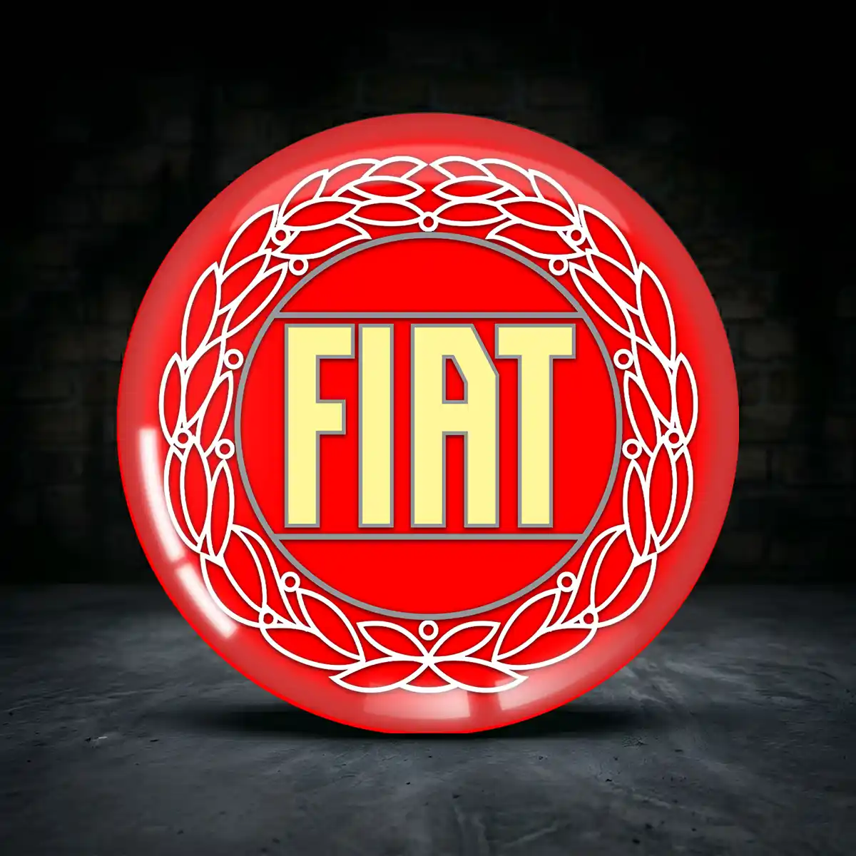Fiat Aufkleber Felgenemblem Silikon Luxus-Edition