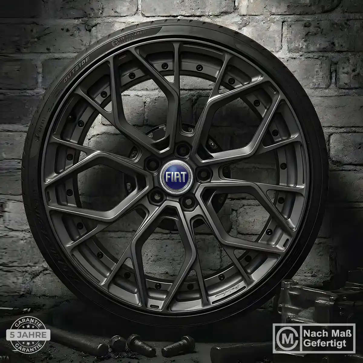 Fiat Aufkleber Felgenemblem Silikon Stilvolles Design
