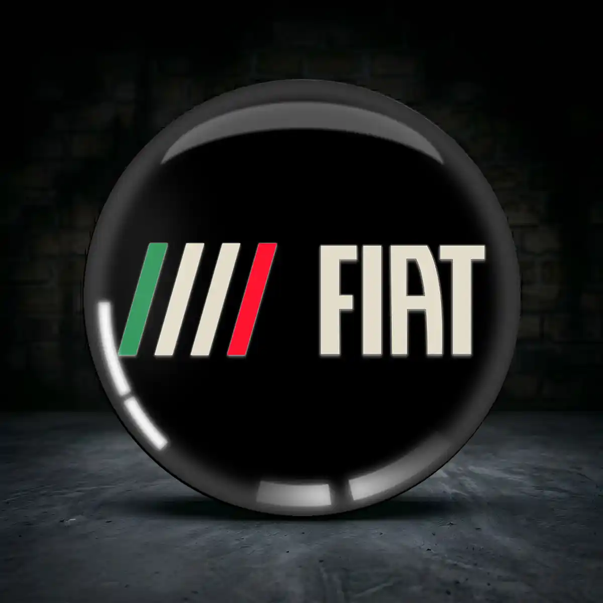 Fiat Aufkleber Nabendeckel Hochwertiges Harz