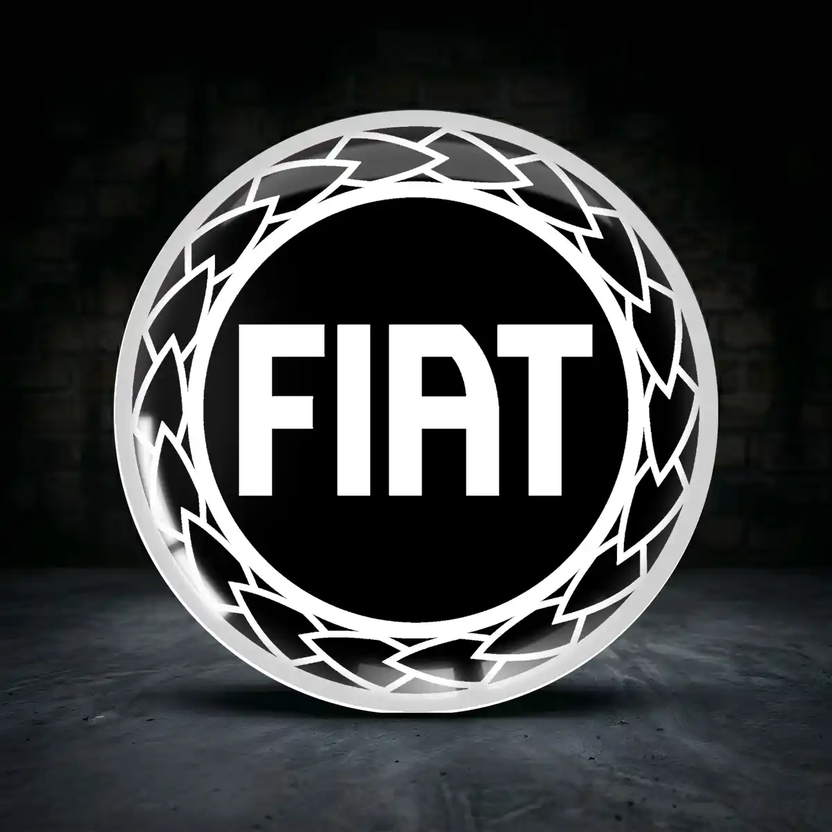 Fiat Aufkleber Nabendeckel Interieurdesign