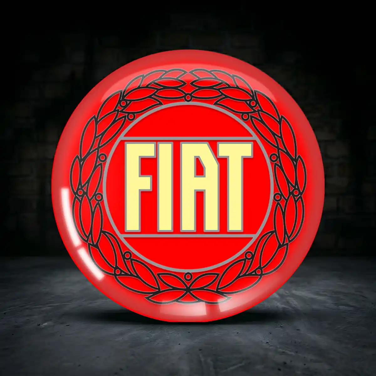 Fiat Aufkleber Radmitte Hochwertiges Harz