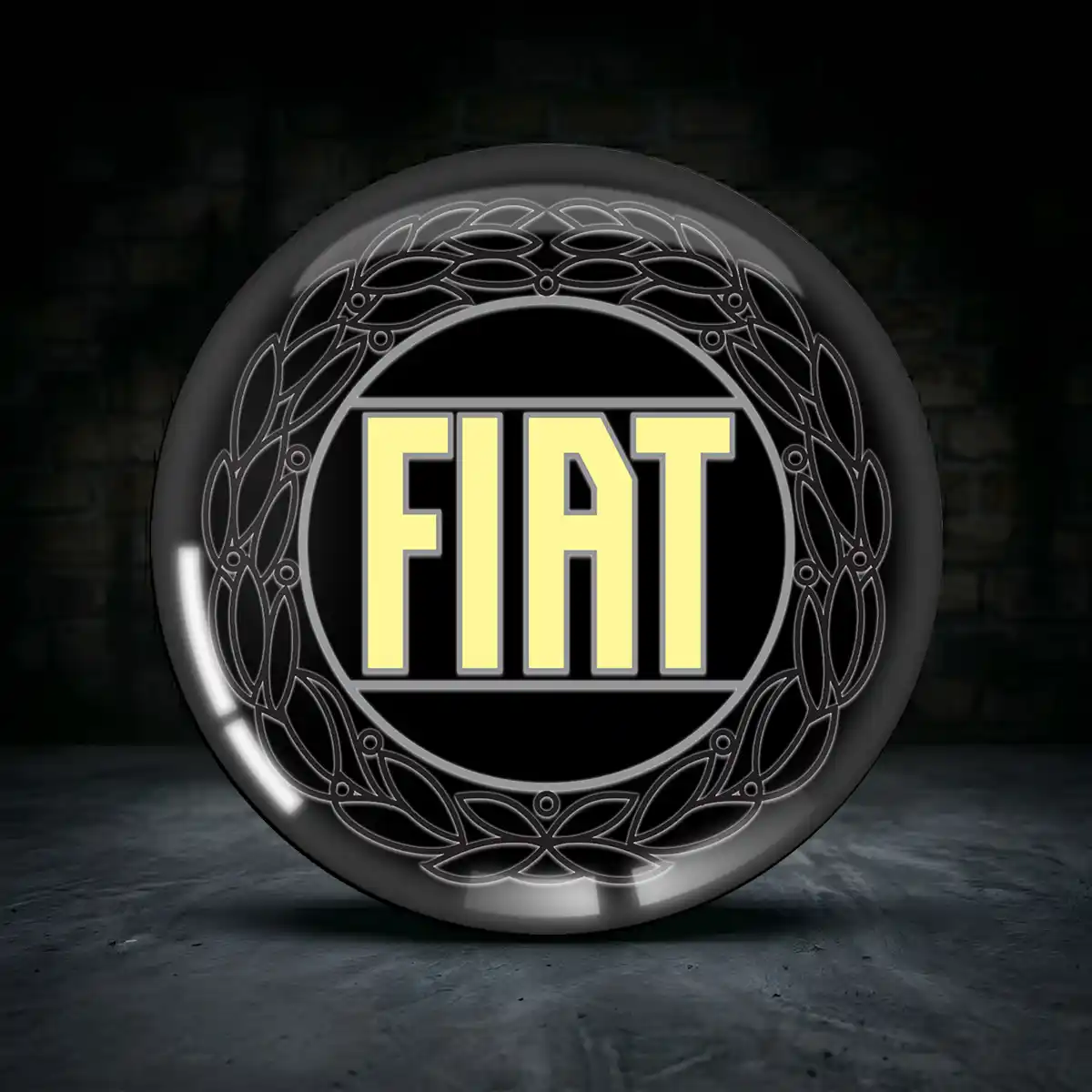Fiat Aufkleber Silikon Embleme Premium-Edition