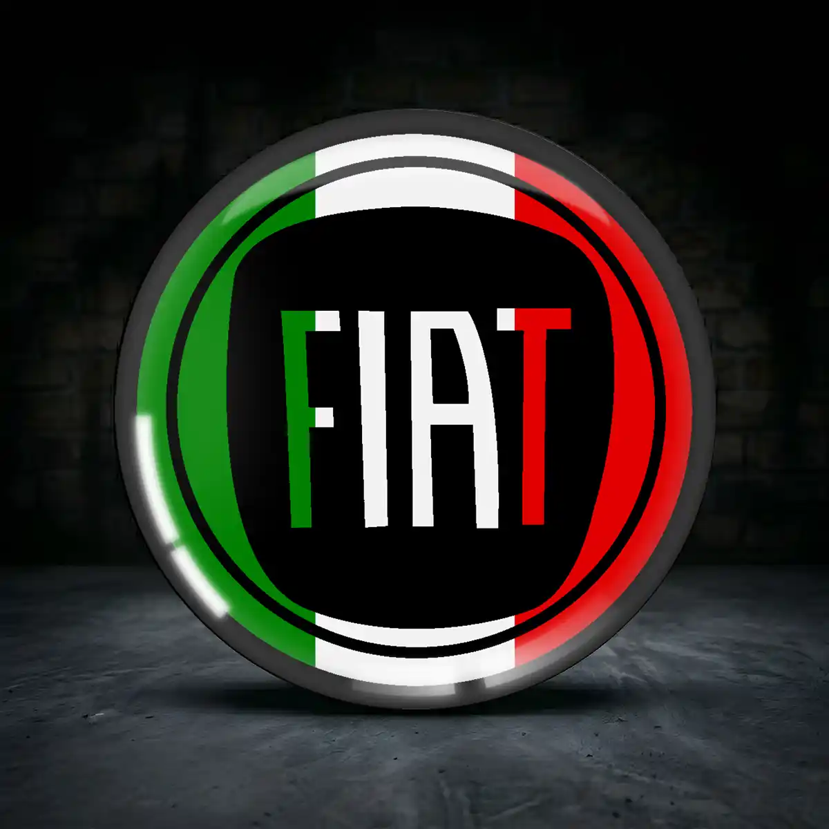 Fiat Embleme Silikon Aufkleber Luxus-Edition