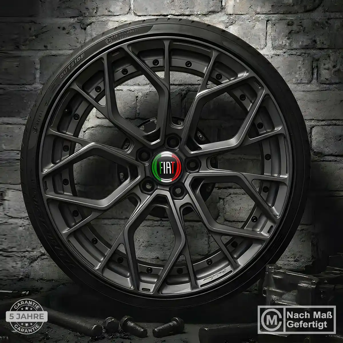 Fiat Embleme Silikon Aufkleber Luxus-Edition