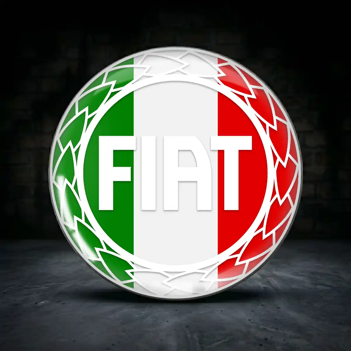Fiat Embleme Silikon Aufkleber Premium-Edition