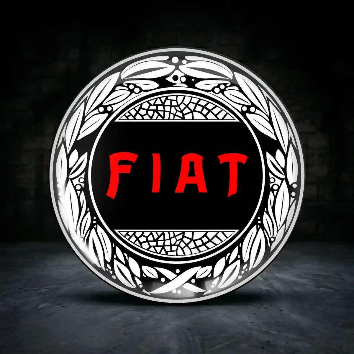 Fiat Nabenkappen Aufkleber Luxus-Edition