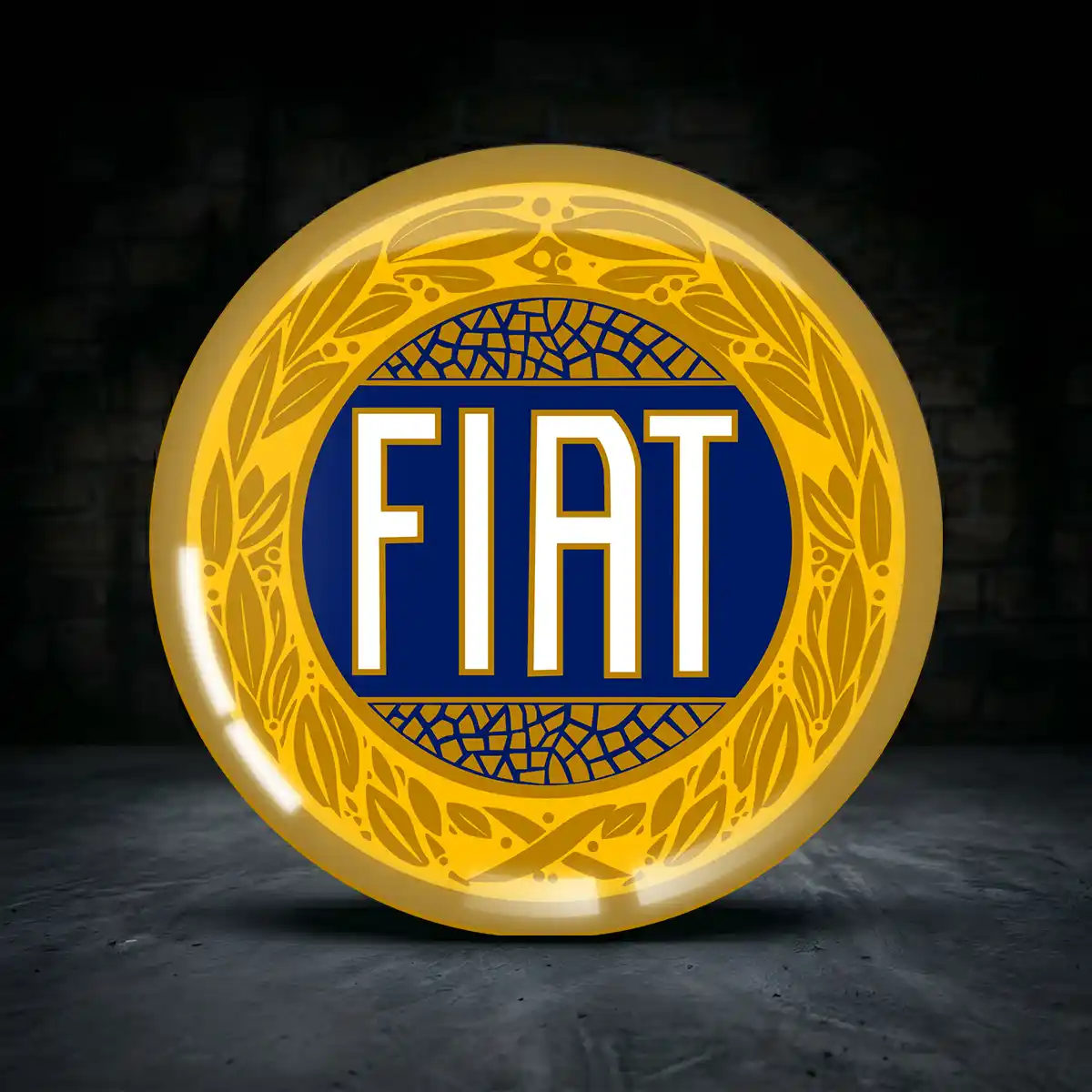 Fiat Rad Mitte Aufkleber Radkappen Hochwertiges Harz