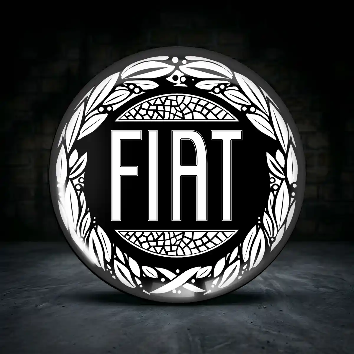 Fiat Radkappen Aufkleber Interieurdesign