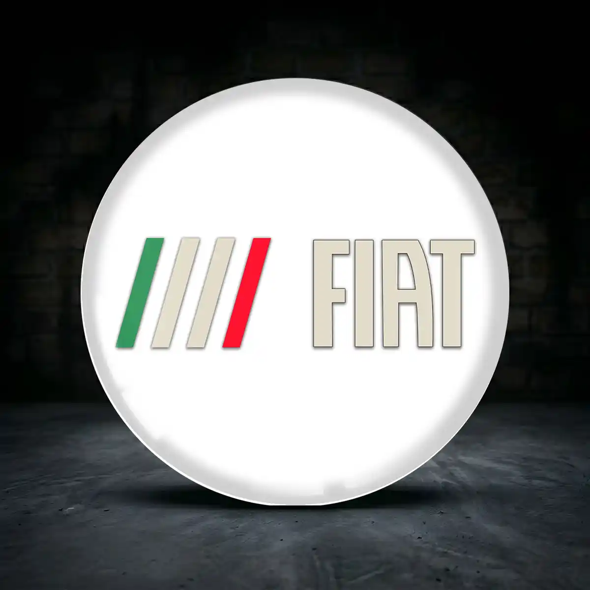 Fiat Radmitte Aufkleber Interieurdesign