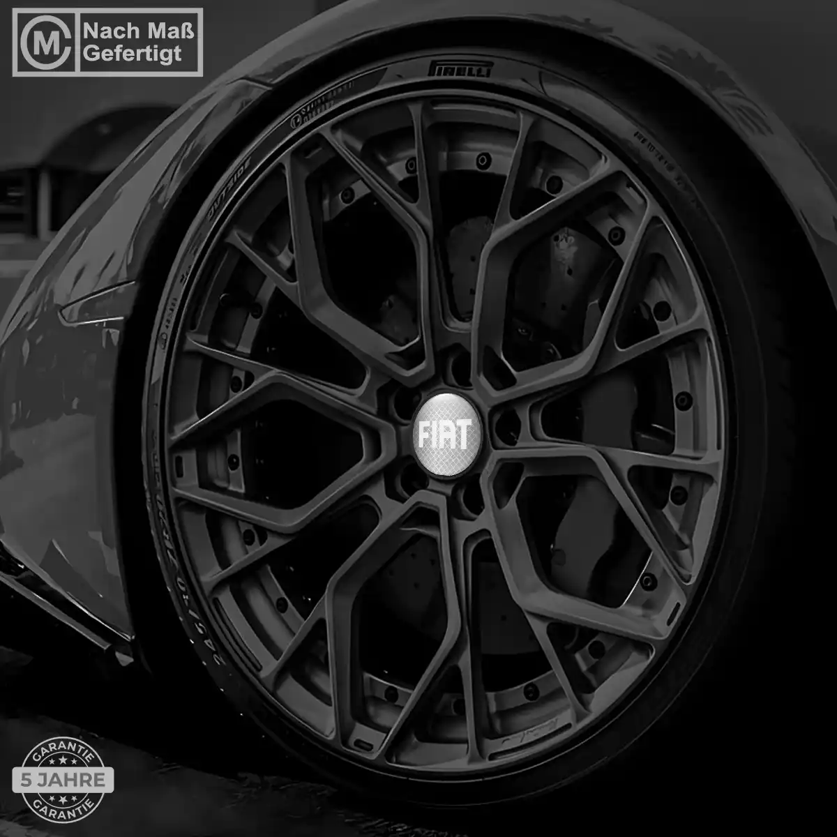 Fiat Radmitte Aufkleber Nabendeckel Interieurdesign