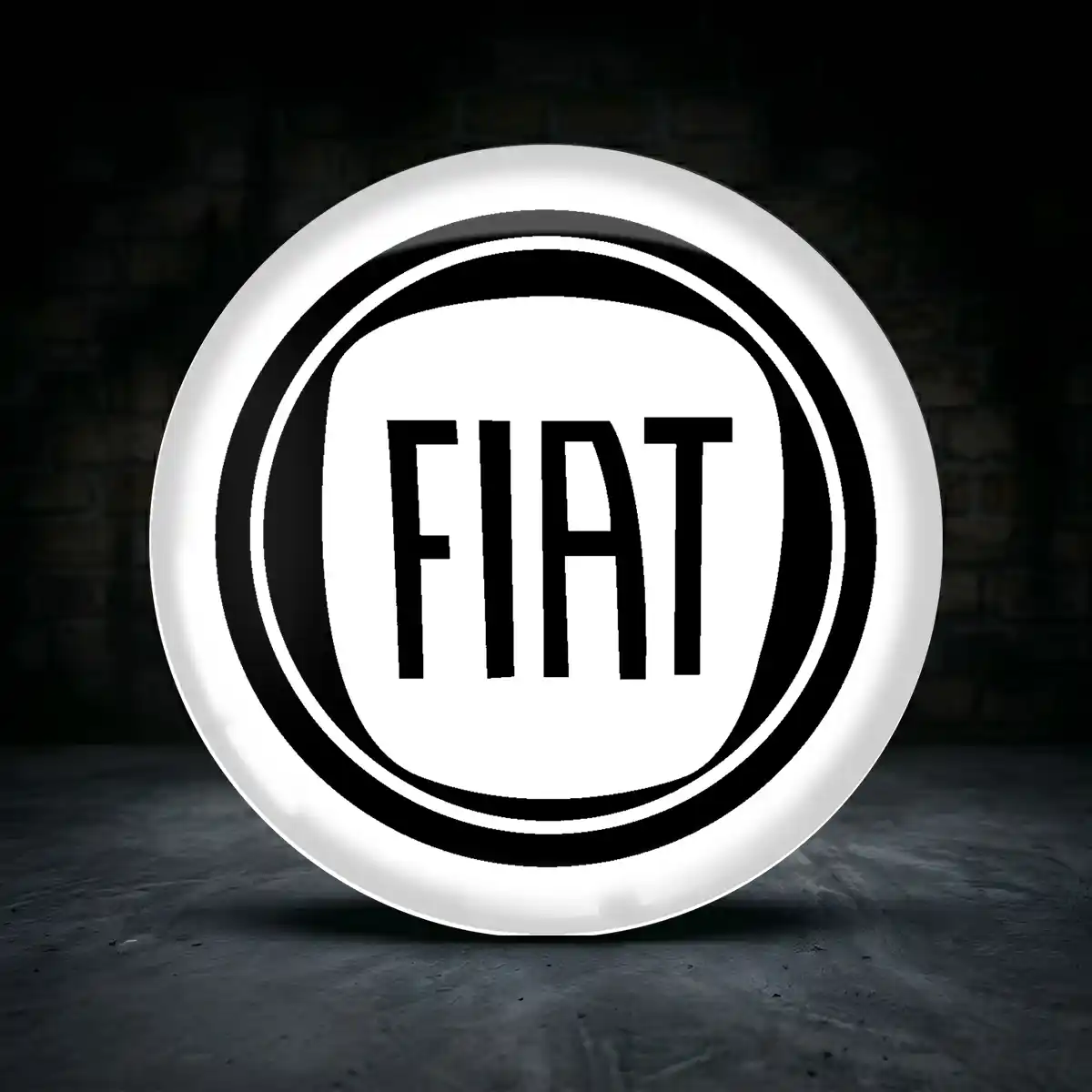 Fiat Radmitte Aufkleber Nabendeckel Luxus-Edition