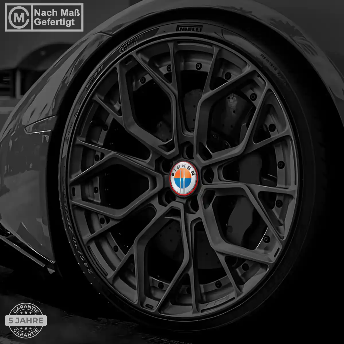 Fisker Aufkleber Felgenemblem Silikon Stilvolles Design