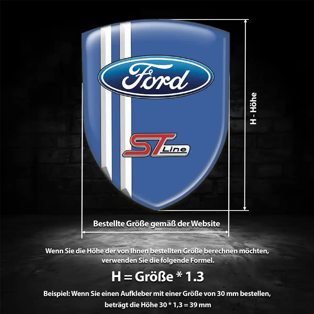 Ford 3D Gel Aufkleber Emblem Auto Stilvolles Design