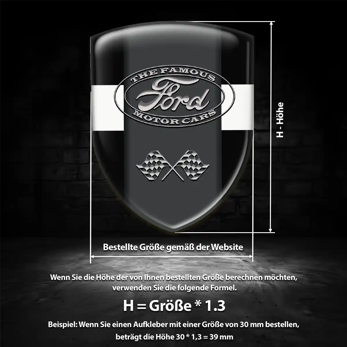 Ford 3D Gel Aufkleber Silikon Hohe Qualität