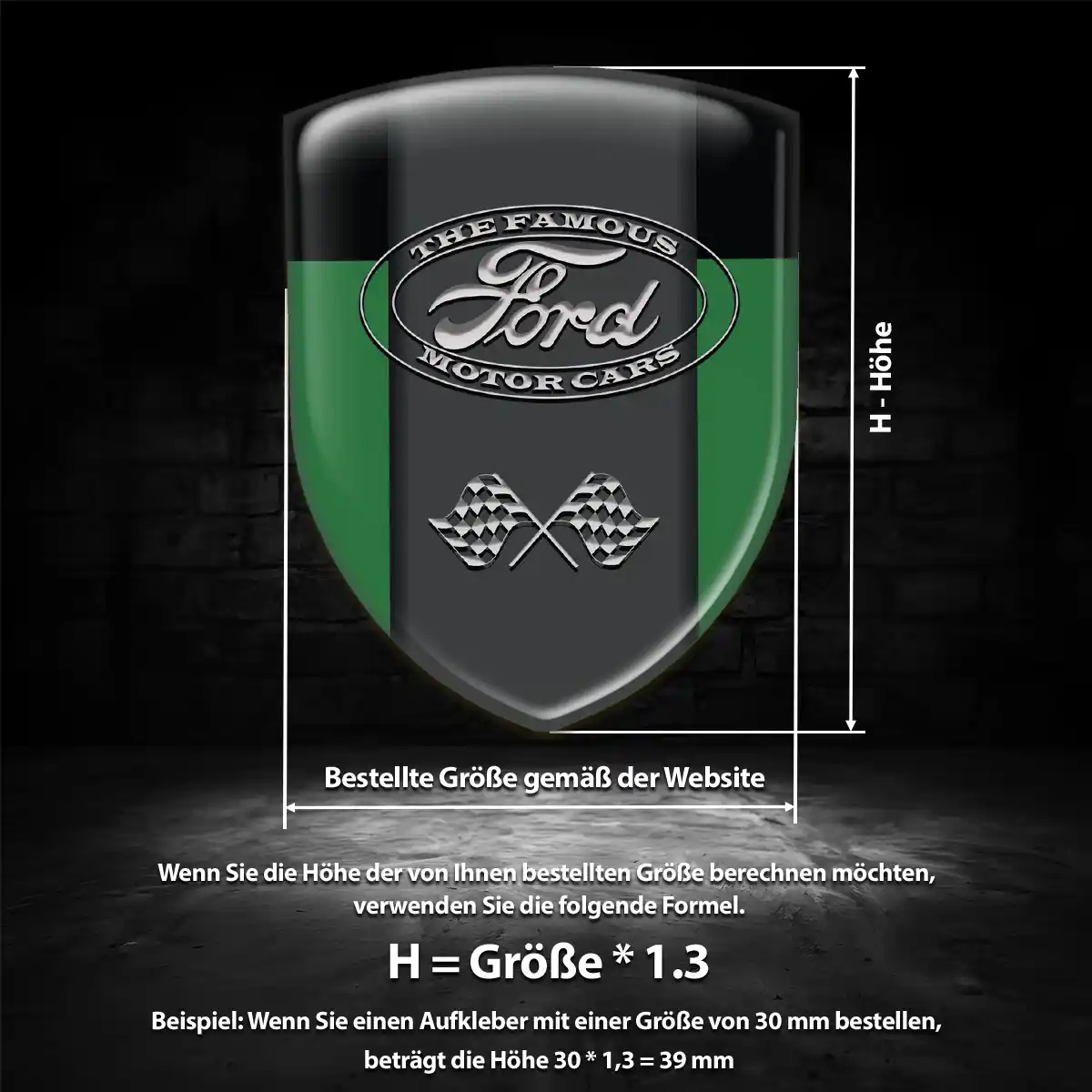 Ford 3D Gel Aufkleber Stilvolles Design