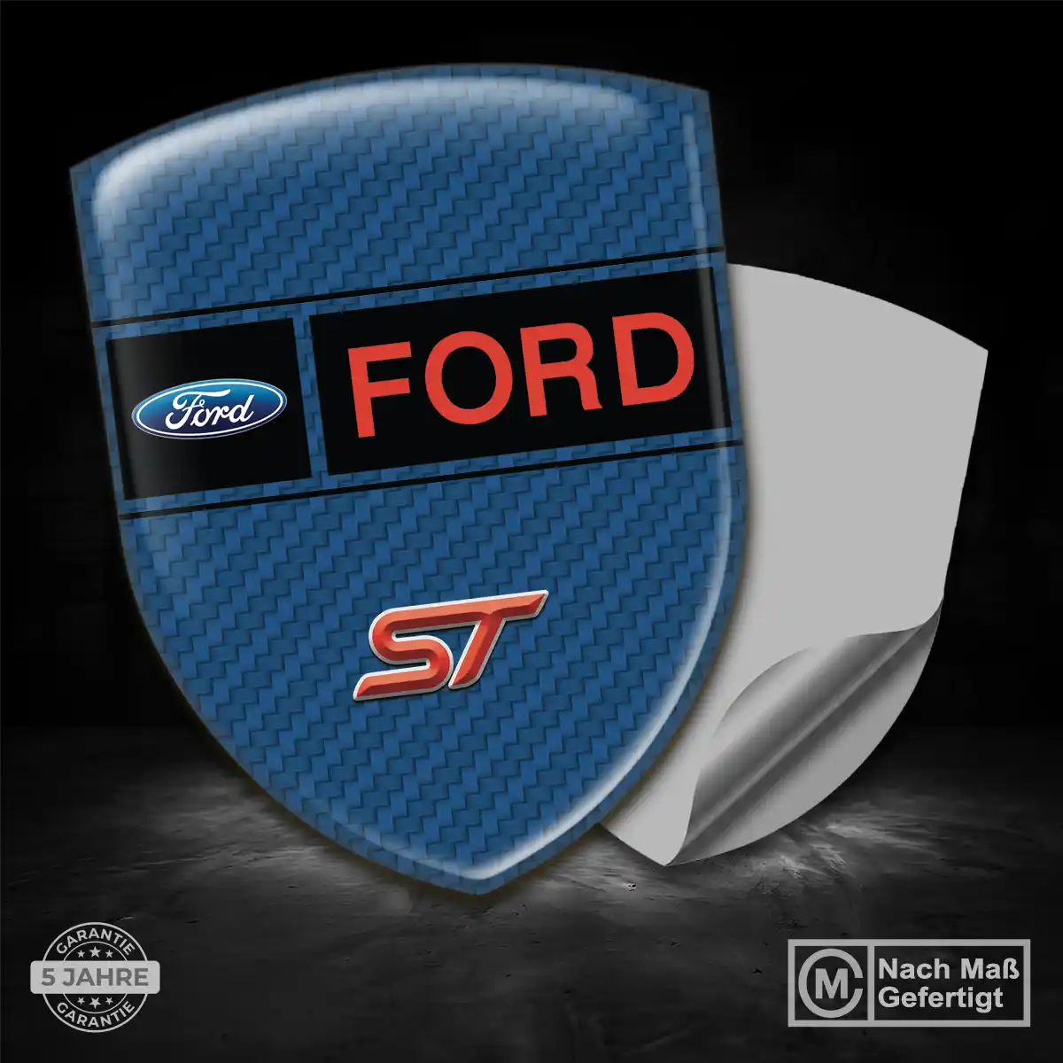Ford 3D Gel Aufkleber Wappen Stilvolles Design