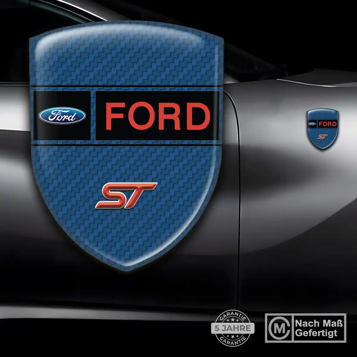 Ford 3D Gel Aufkleber Wappen Stilvolles Design