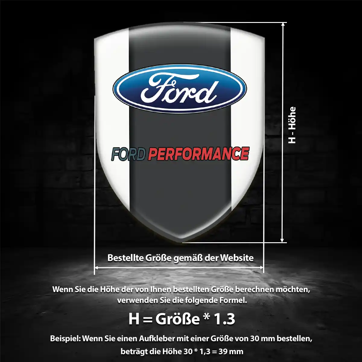 Ford Aufkleber 3D Gel Emblem Auto Stilvolles Design