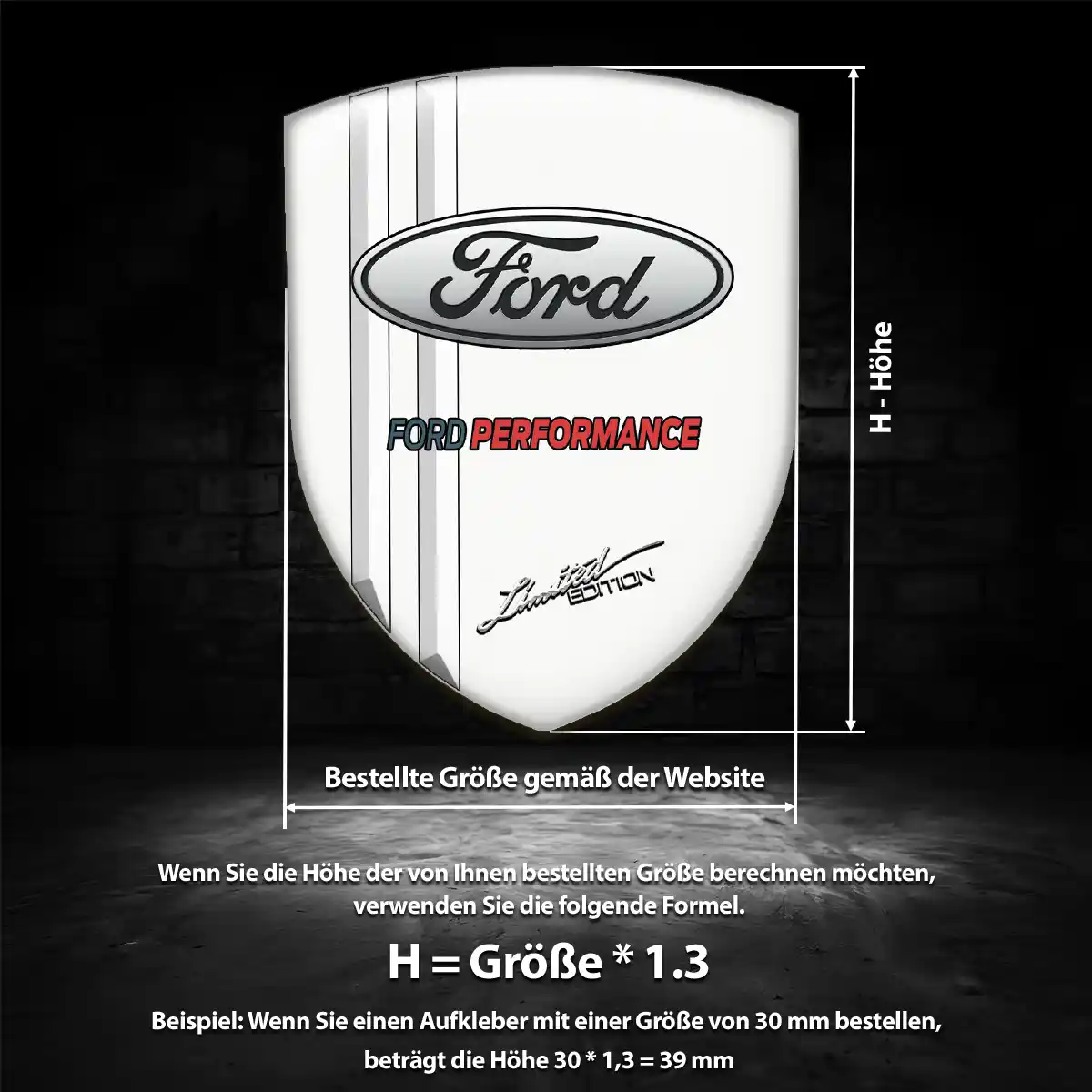 Ford Aufkleber 3D Gel Embleme Auto Stilvolles Design