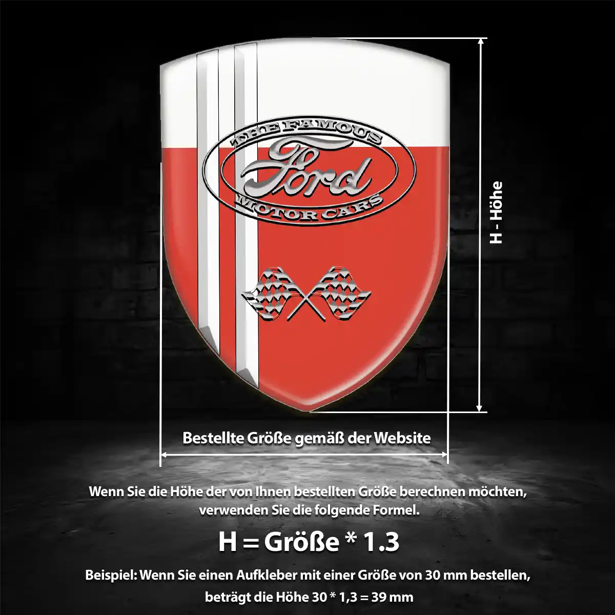 Ford Aufkleber 3D Gel Embleme Hohe Qualität