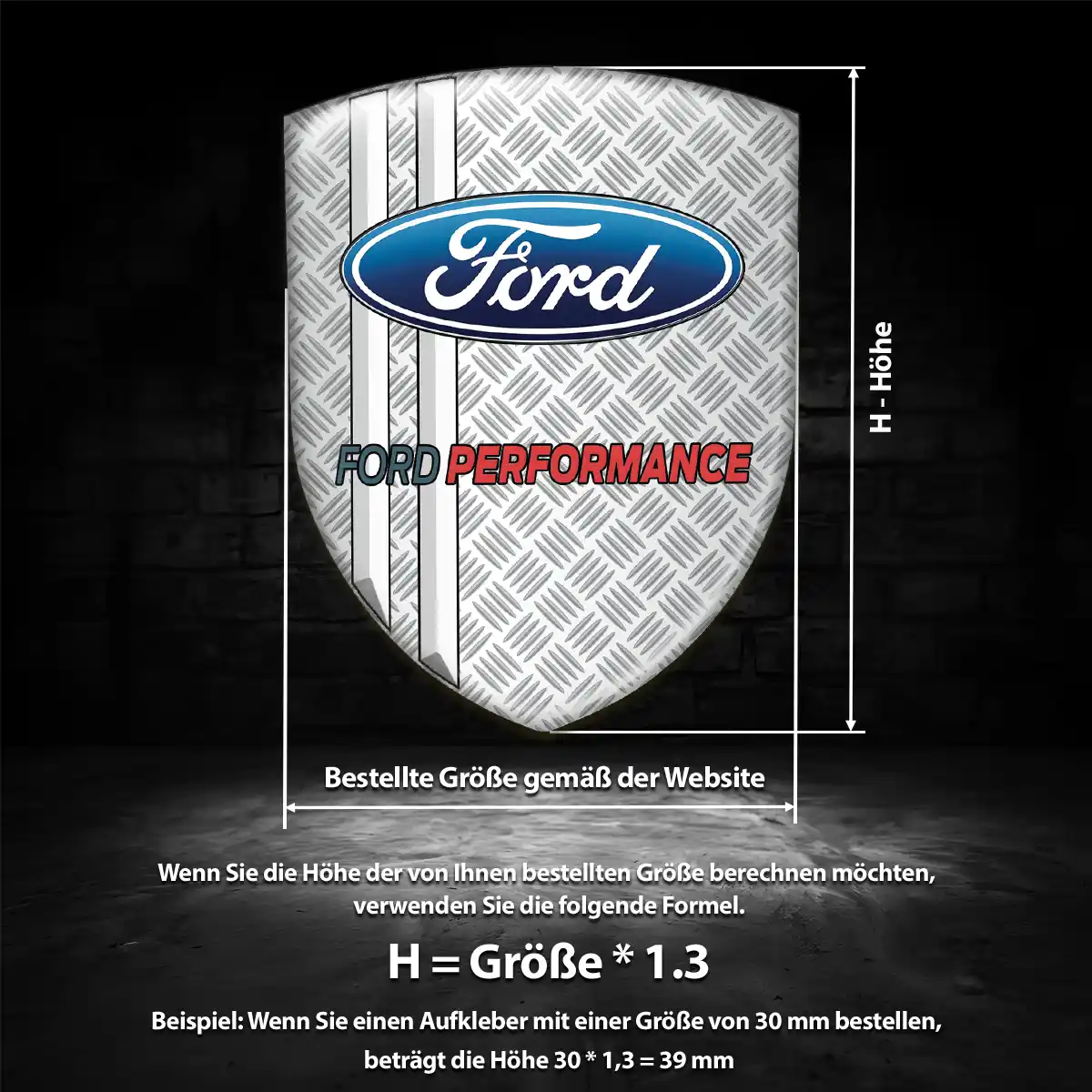 Ford Aufkleber 3D Gel Embleme Stilvolles Design
