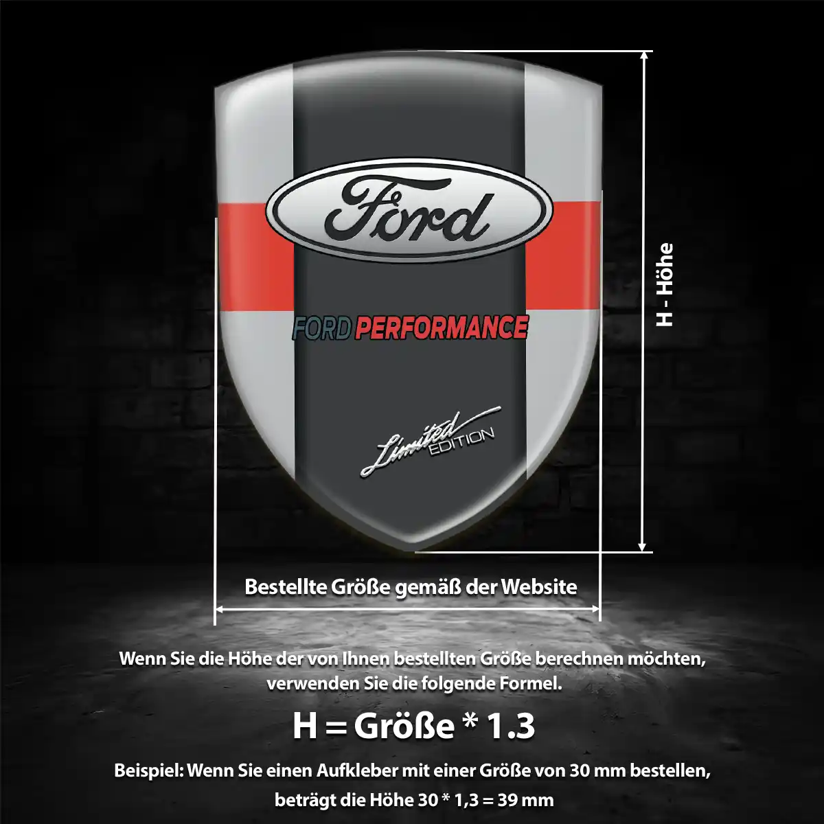 Ford Aufkleber Emblem Hohe Qualität