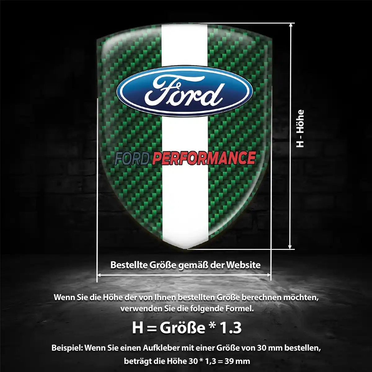 Ford Aufkleber Emblem Stilvolles Design