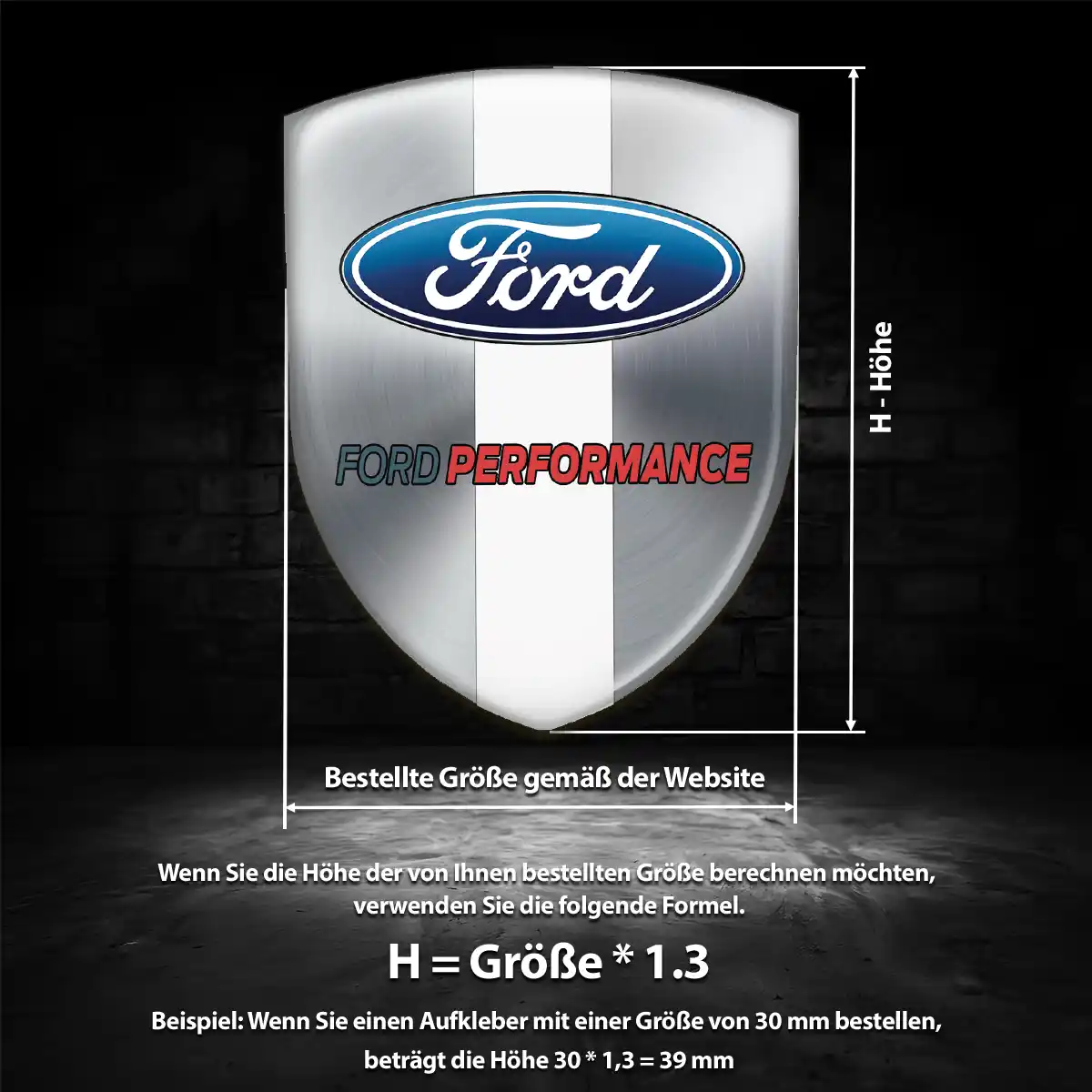 Ford Aufkleber Emblem Wappen Auto Stilvolles Design