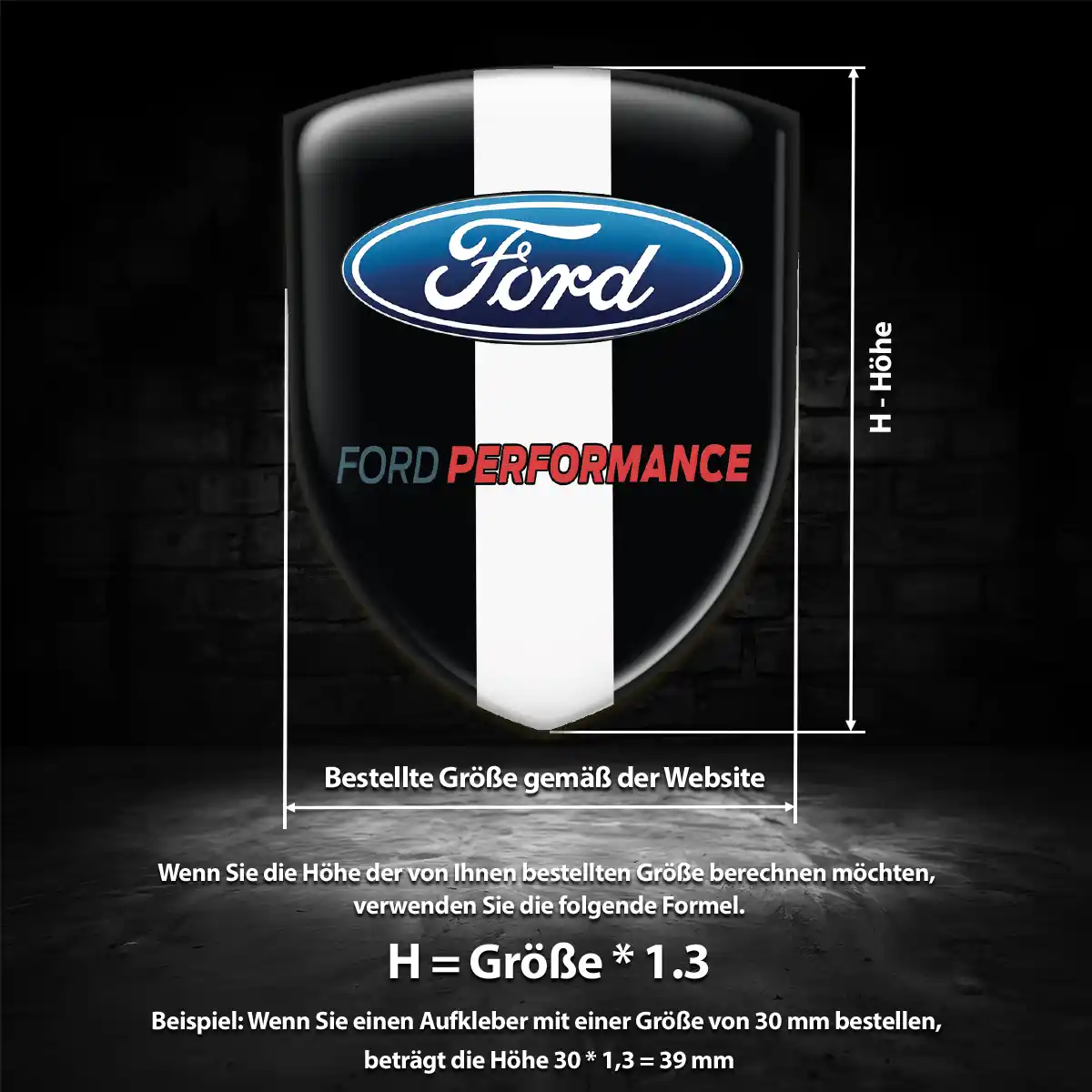 Ford Aufkleber Embleme Silikon Auto Stilvolles Design