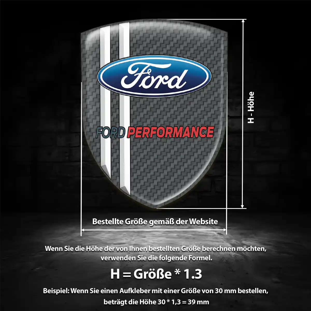 Ford Aufkleber Embleme Silikon Stilvolles Design