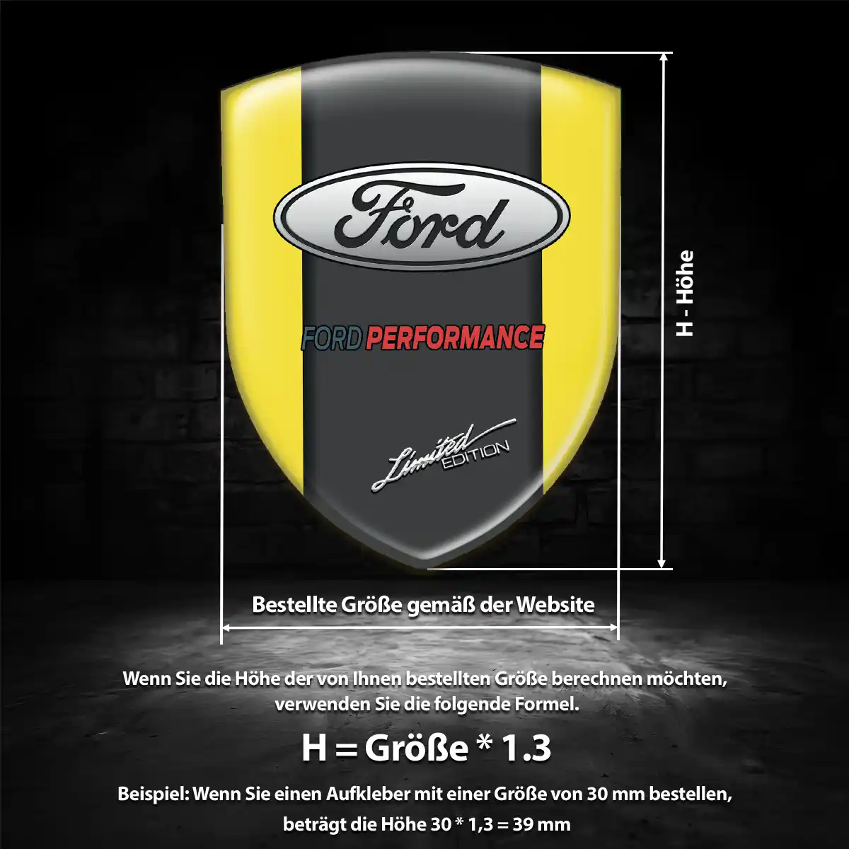 Ford Aufkleber Silikon Embleme Auto Stilvolles Design