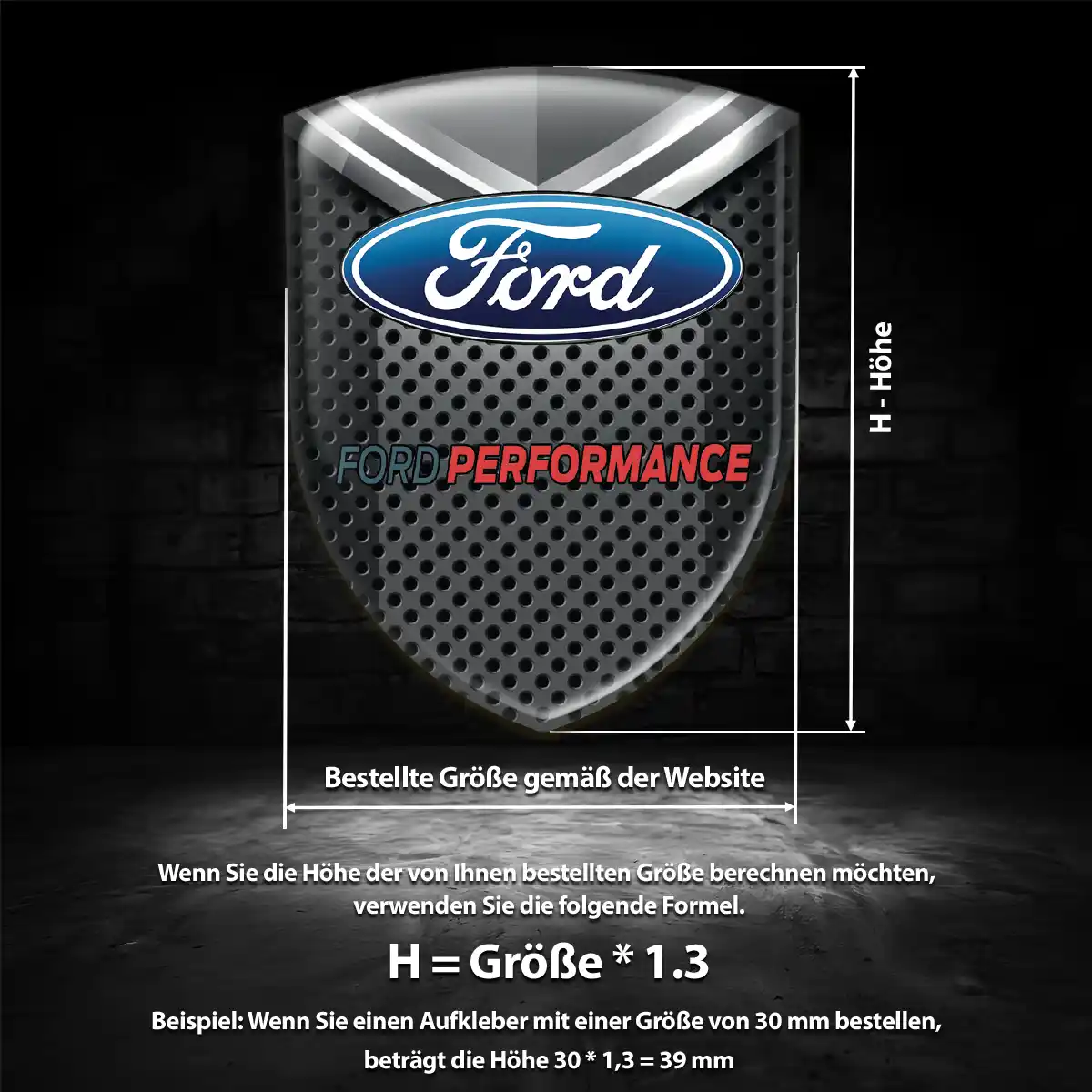 Ford Aufkleber Wappen Auto Stilvolles Design