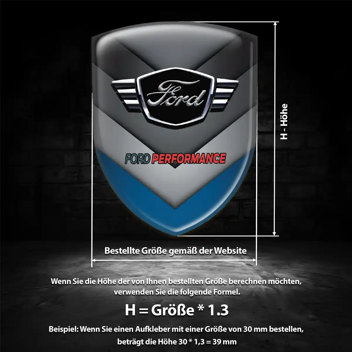 Ford Aufkleber Wappen Emblem Auto Stilvolles Design