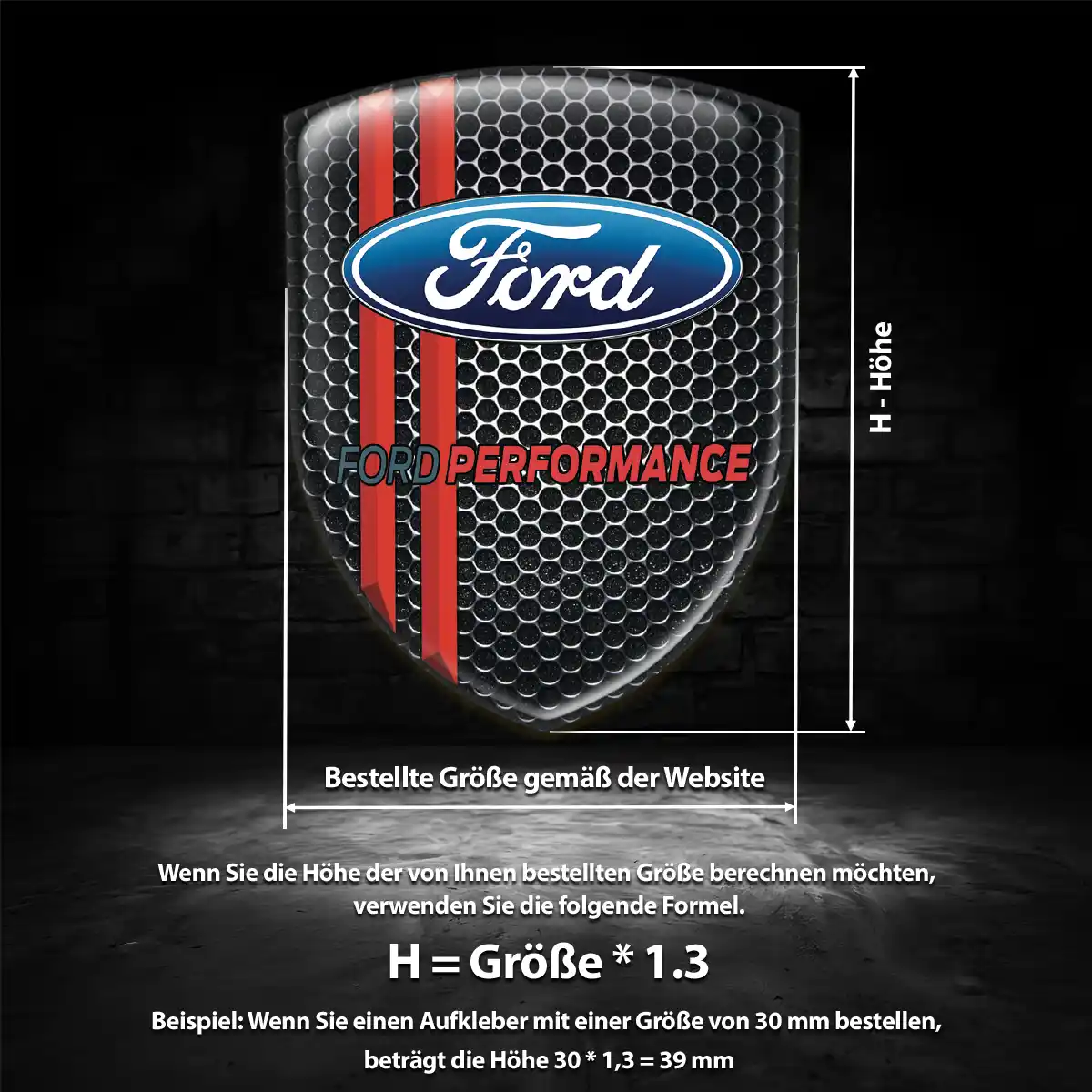 Ford Aufkleber Wappen Hohe Qualität